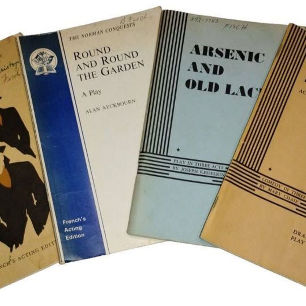 Lot of 4 Vintage Play Scripts.  1954, 1969, 1975, 1971 Handwriting in margins